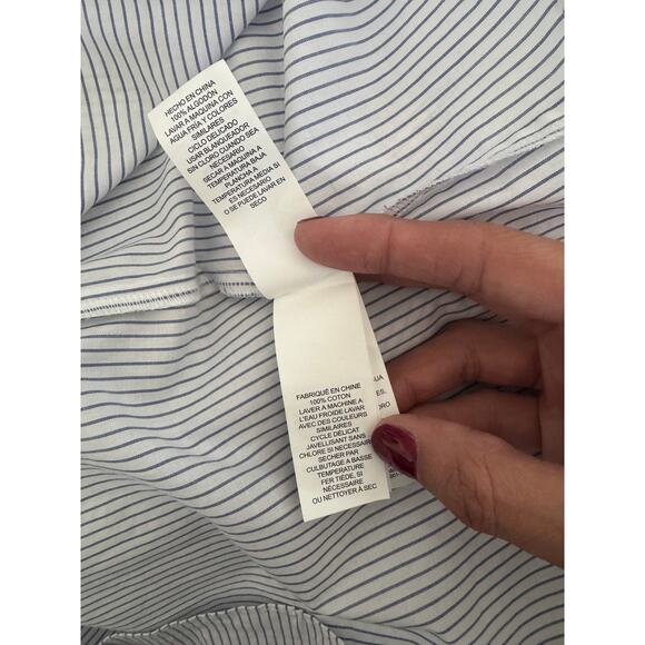 Kate Spade Broome Street Button Down Ruffle Neck Blouse Size Small - Picture 5 of 5